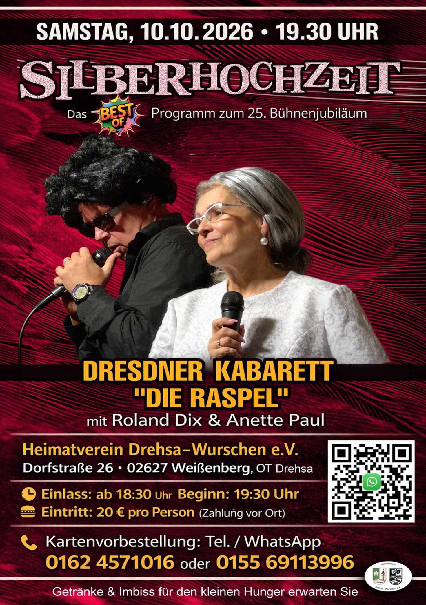 Dresdner Kabarett "Die Raspel" im Drehsaer Saal