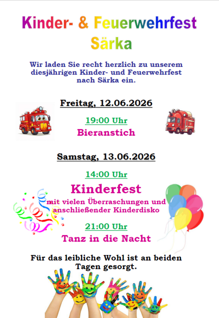 Kinder- und Feuerwehrfest Särka
