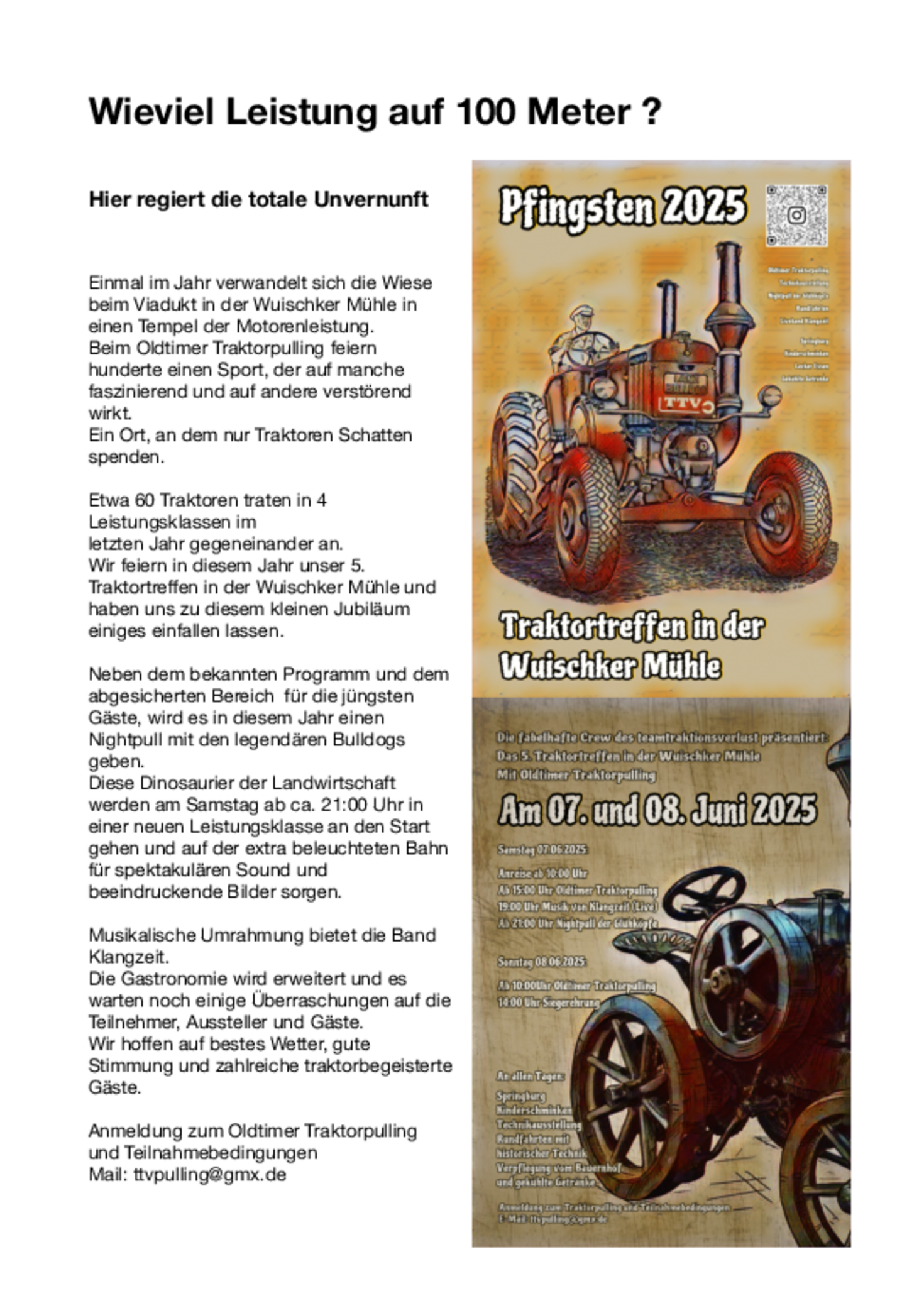 Traktortreffen Wuischker Mühle